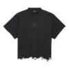 BB Classic Balenciaga Cropped T-shirt Oversized “Black” 783399TQVS81083
