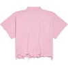 BB Classic Balenciaga Cropped T-shirt Oversized “Pink” 783399TQVS85708