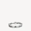 Bb icon gourmette bracelet in antique silver