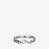 Bb icon gourmette bracelet in antique silver