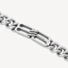 Bb icon gourmette bracelet in antique silver