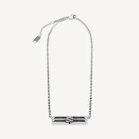 Bb icon necklace in antique silver