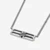 Bb icon necklace in antique silver