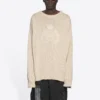 BB Laurel Crown Logo Crewneck Knitted Sweater “Beige” 664369T32119028