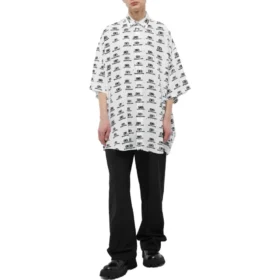 BB Logo Oversized Shirt “White Black” 725382TNL889040