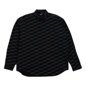 BB Monogram Button-Up Long Sleeve Shirt “Black” 662983TML361269