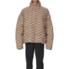 BB Monogram Puffer Jacket “Beige Brown” 681885TML339378