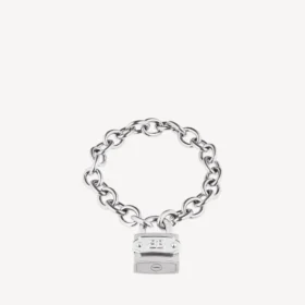 Bb padlock bracelet in silver/antique silver Bb padlock bracelet in silver/antique silver