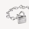Bb padlock bracelet in silver/antique silver