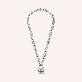 Bb padlock necklace in silver/antique silver Bb padlock necklace in silver/antique silver