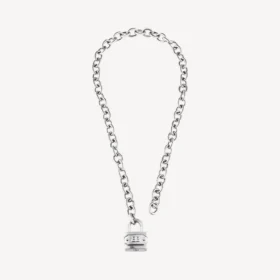 Bb padlock necklace in silver/antique silver Bb padlock necklace in silver/antique silver