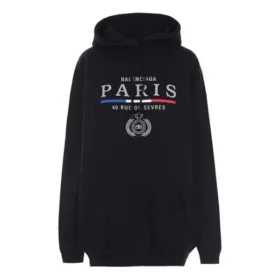 BB Paris Flag Cotton Hoodie “Black” 570811TGV681000