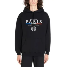 BB Paris Flag Cotton Hoodie “Black” 570811TGV681000