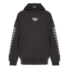 BB Paris Icon Medium Fit Hoodie “Black White” 570811TMVG69034