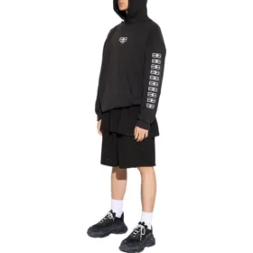 BB Paris Icon Medium Fit Hoodie “Black White” 570811TMVG69034