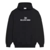 Bb Pixel Fleece Drawstring hooded Long Sleeves Hoodie Black 578135TKVI81070