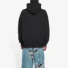 Bb Pixel Fleece Drawstring hooded Long Sleeves Hoodie Black 578135TKVI81070