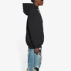 Bb Pixel Fleece Drawstring hooded Long Sleeves Hoodie Black 578135TKVI81070