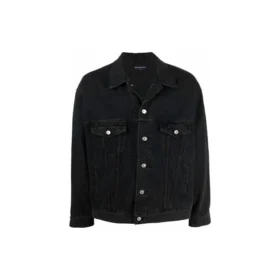 BB Sprayed Denim Jacket Large Fit “Dark Grey White” 678354TIWA21440