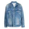 BB Sprayed Denim Jacket Large Fit “Electric Blue Fuchsia” 678354TCW030406