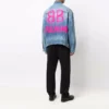 BB Sprayed Denim Jacket Large Fit “Electric Blue Fuchsia” 678354TCW030406