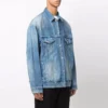 BB Sprayed Denim Jacket Large Fit “Electric Blue Fuchsia” 678354TCW030406