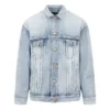 BB Sprayed Denim Jacket Large Fit “Light Blue Yellow” 678354TDW143341