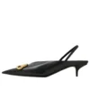 BB Square Knife Slingback pumps “Black” 691740WAWNC1088