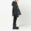 Bleached-Effect Button-Up Hooded Denim Jacket “Black” 724653TNW541129