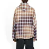 Bleached Plaid Long Sleeve Hooded Shirt “Red White Black” 699223TMM059783