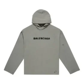 Blurred Logo Distress Hoodie “Grey” 661711TKVD68174