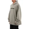 Blurred Logo Distress Hoodie “Grey” 661711TKVD68174