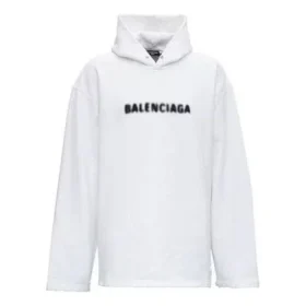 Blurred Logo Distress Hoodie “White” 661711TKVD69040
