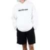 Blurred Logo Distress Hoodie “White” 661711TKVD69040