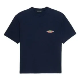 Bonjour Balenciaga Cotton Crewneck T-Shirt “Navy” 594579THV608065