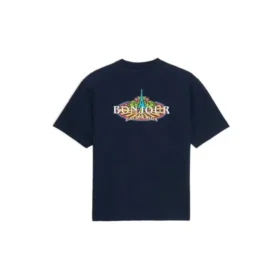 Bonjour Balenciaga Cotton Crewneck T-Shirt “Navy” 594579THV608065