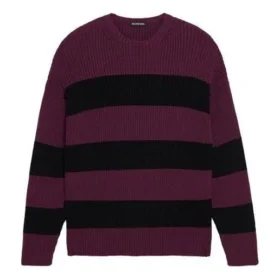Border BB Knit Sweater “Purple Black” 608760T31621087