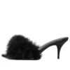 Boudoir 70mm Sandals “Black Feathers” 787447W0WMQ1000