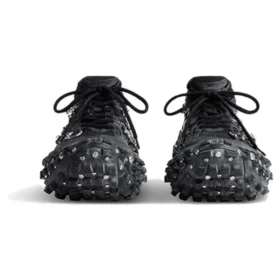 Bouncer Screw Sneakers “Black Mesh and Nylon with Piercing” 685613W2RAG1081