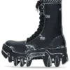 Bulldozer Lace Up Boots “Black Outline Calfskin” 672502WBEF21090