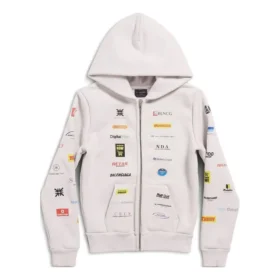 Business English Zip-up Hoodie “Off White” 788243TQVH69016