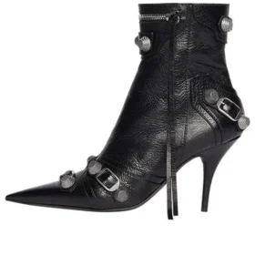 Cagole 90mm Booties “Black Arena Lambskin” 694379WAD4E1081