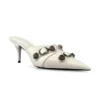 Cagole Heeled Mules “White Lambskin” 714253WAD4E9081