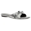 Cagole Metallic Slides “Silver Black” 694342WBDK38018