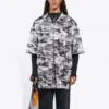 Camouflage Mesh Shirt “Grey” 647651TJLC51240