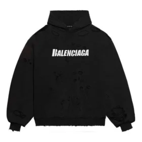 Caps Destroyed Hoodie “Black White” 659403TKVB61093