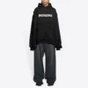 Caps Destroyed Hoodie “Black White” 659403TKVB61093