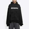 Caps Destroyed Hoodie “Black White” 659403TKVB61093