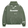 Caps Destroyed Hoodie “Green” 659403TKVB63011
