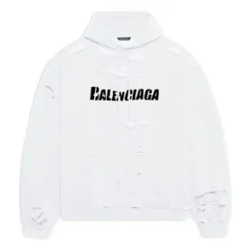Caps Destroyed Hoodie “White” 659403TKVB69040